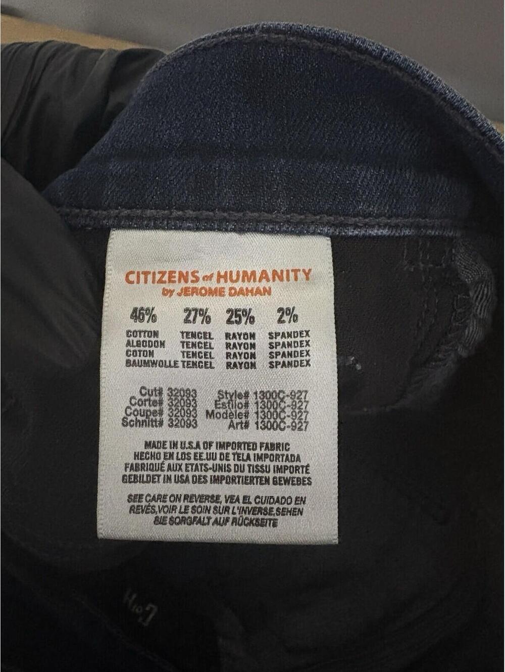 Citizens of Humanity Ava Low Rise Straight Leg Jeans Womens Size 27 Dark Wash - Picture 6 of 9